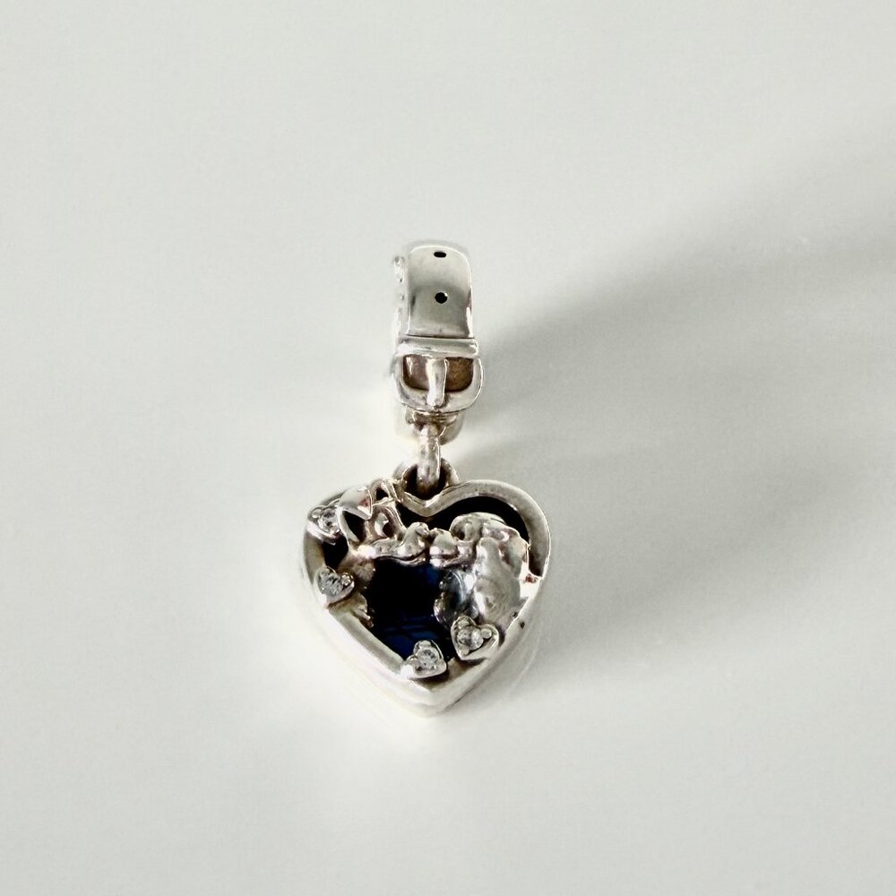 PANDORA x Disney Lady and the Tramp Dangle Charm with Enamel and Clear CZ